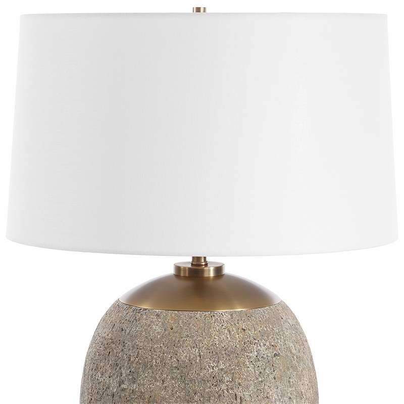 Uttermost Raylan Textured Table Lamp in Brown