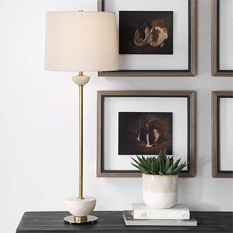 Uttermost Hemisphere Brass Buffet Lamp