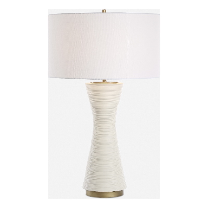 Uttermost Ridgeline Matte White Table Lamp