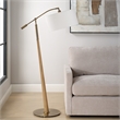 Uttermost Kennett Wooden Floor Lamp in Brown