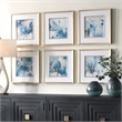 Uttermost Fresh Start Blue Abstract Prints Set of 6