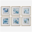 Uttermost Fresh Start Blue Abstract Prints Set of 6