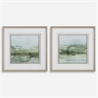 Uttermost Soft Sage Abstract Landscape Prints Set of 2