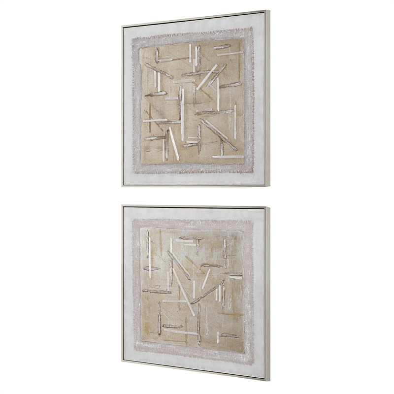 Uttermost Unpredictable Hand Painted Canvases in Multi-Color (Set of 2)