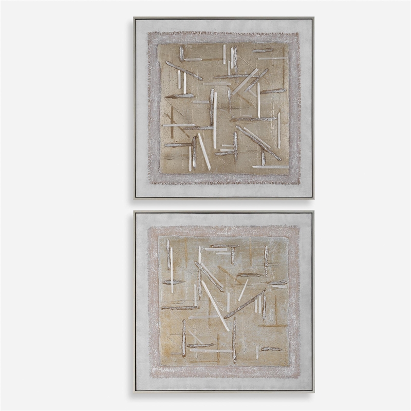 Uttermost Unpredictable Hand Painted Canvases in Multi-Color (Set of 2)