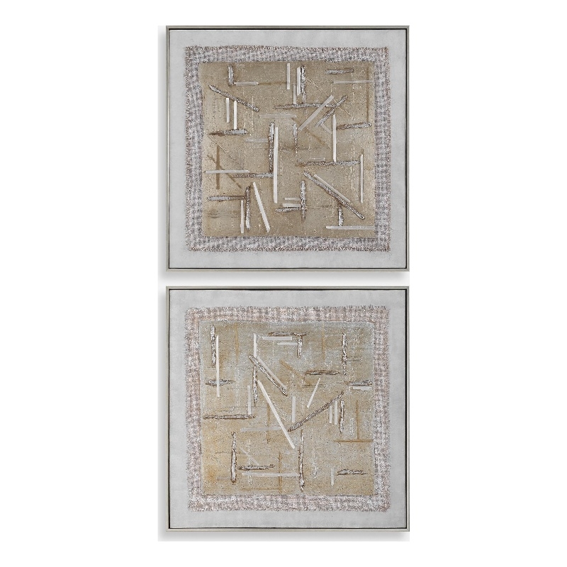 Uttermost Unpredictable Hand Painted Canvases in Multi-Color (Set of 2)