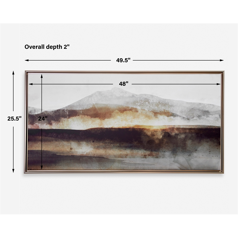 Uttermost Splash Of Land Framed Canvas in Multi-Color