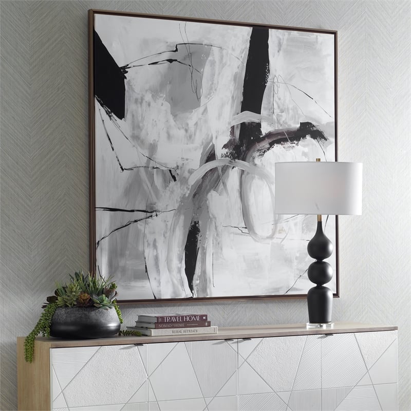 Uttermost Looping Eternity Framed Abstract Art in Multi-Color