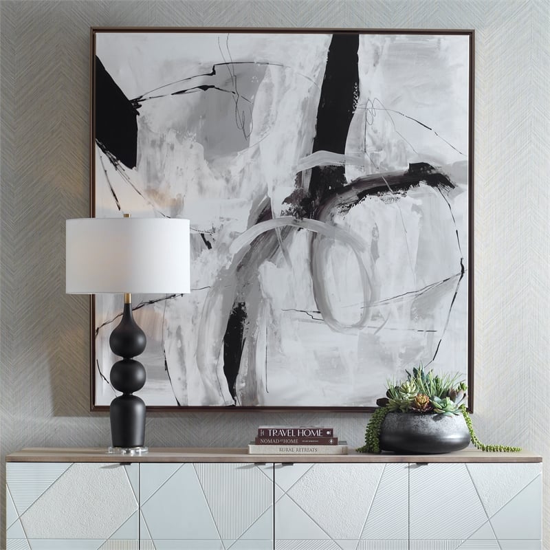 Uttermost Looping Eternity Framed Abstract Art in Multi-Color
