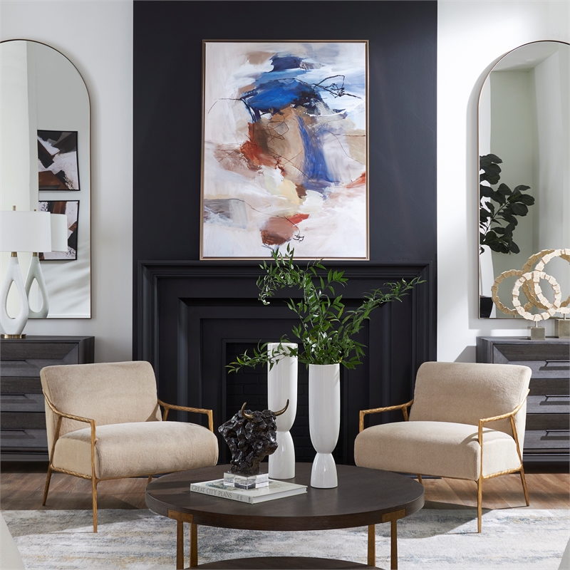 Uttermost Subtle Nuances Framed Abstract Art in Multi-Color