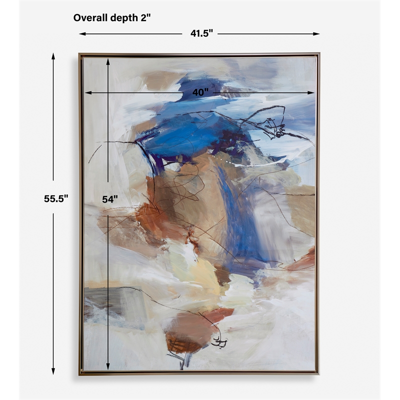 Uttermost Subtle Nuances Framed Abstract Art in Multi-Color