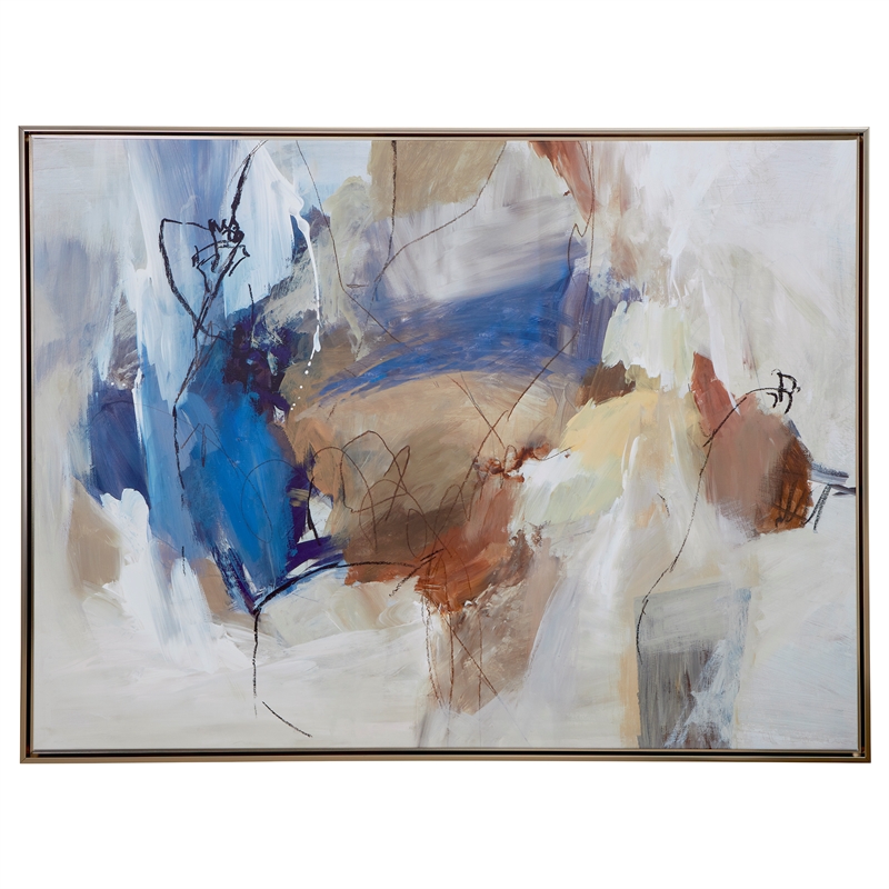 Uttermost Subtle Nuances Framed Abstract Art in Multi-Color