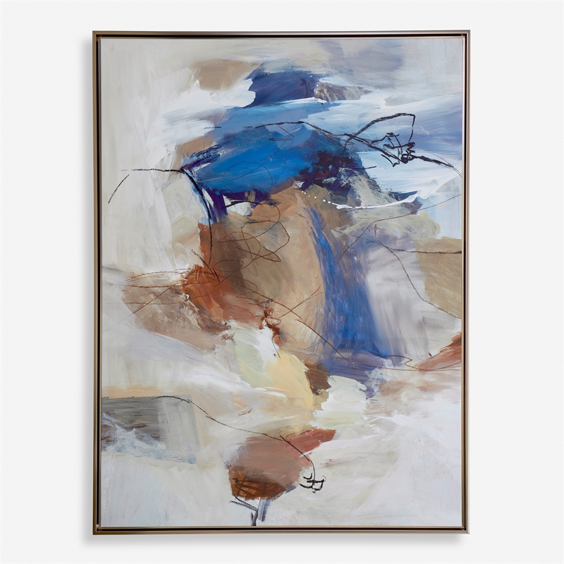 Uttermost Subtle Nuances Framed Abstract Art in Multi-Color