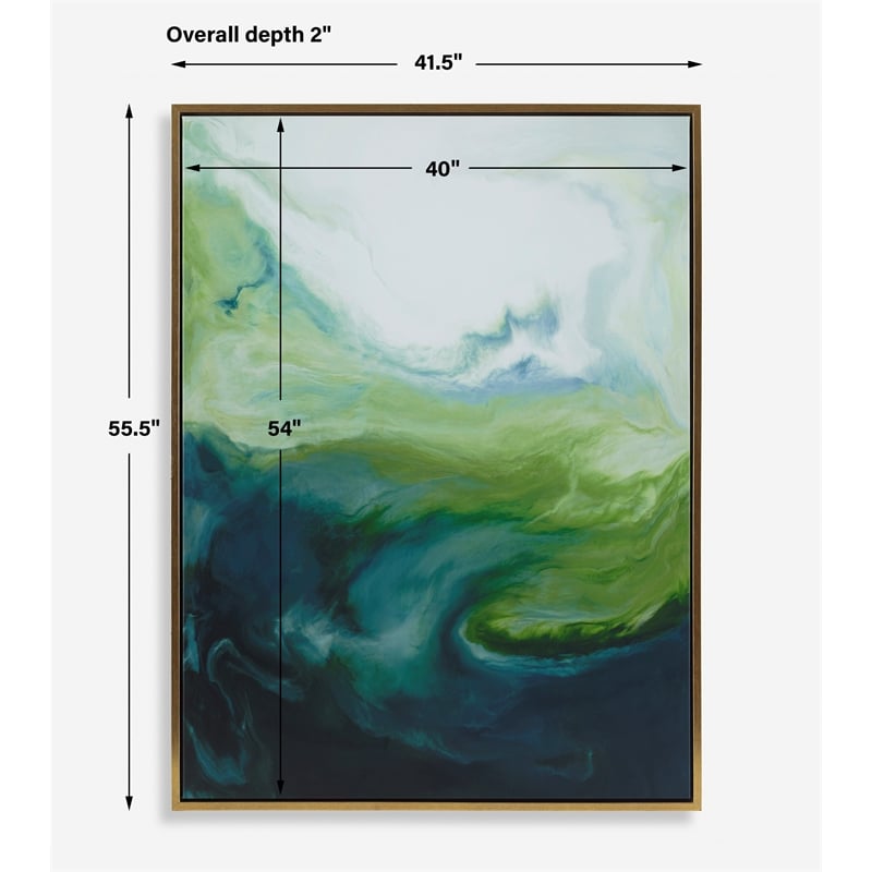 Uttermost Serene Green Framed Abstract Art
