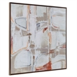 Uttermost Neutral Nirvana Abstract Canvas Art in Multi-Color