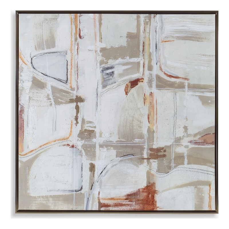 Uttermost Neutral Nirvana Abstract Canvas Art in Multi-Color