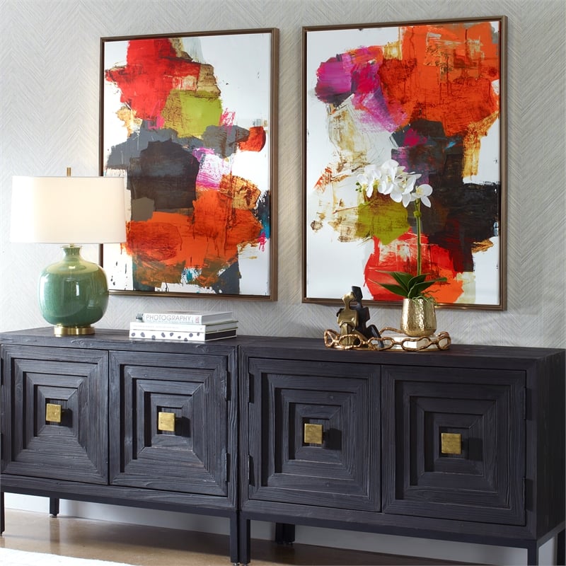 Uttermost Tried And True Framed Abstract Art in Multi-Color (Set of 2)
