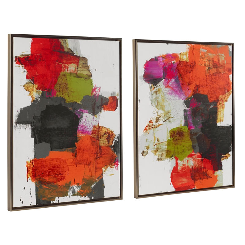 Uttermost Tried And True Framed Abstract Art in Multi-Color (Set of 2)