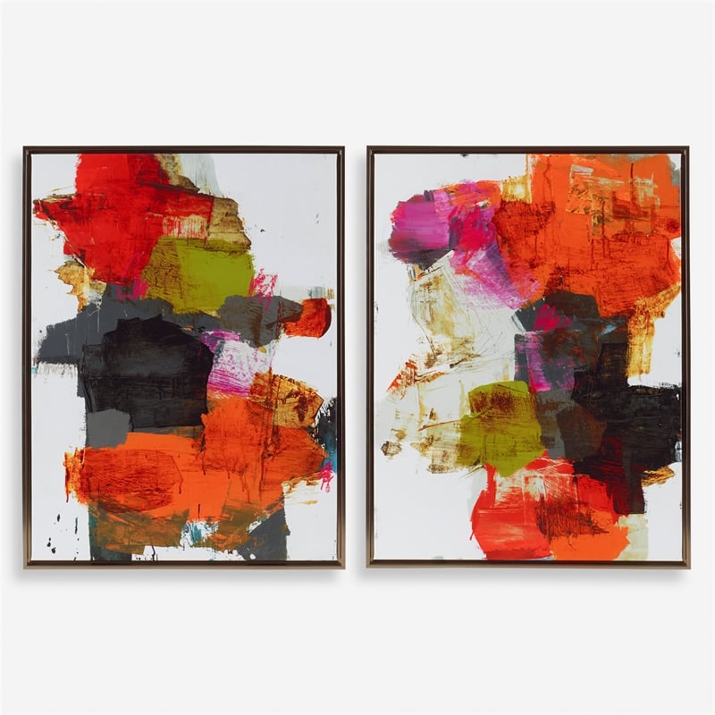 Uttermost Tried And True Framed Abstract Art in Multi-Color (Set of 2)