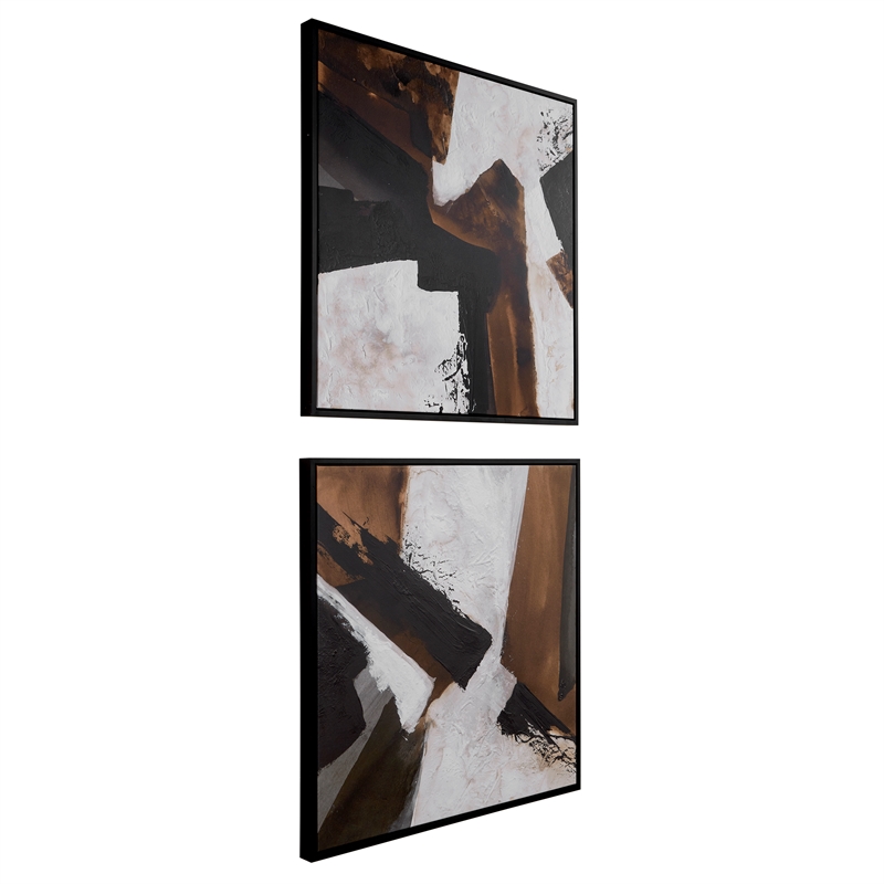 Uttermost Tactile Inspiration Framed Abstract Art in Multi-Color (Set of 2)