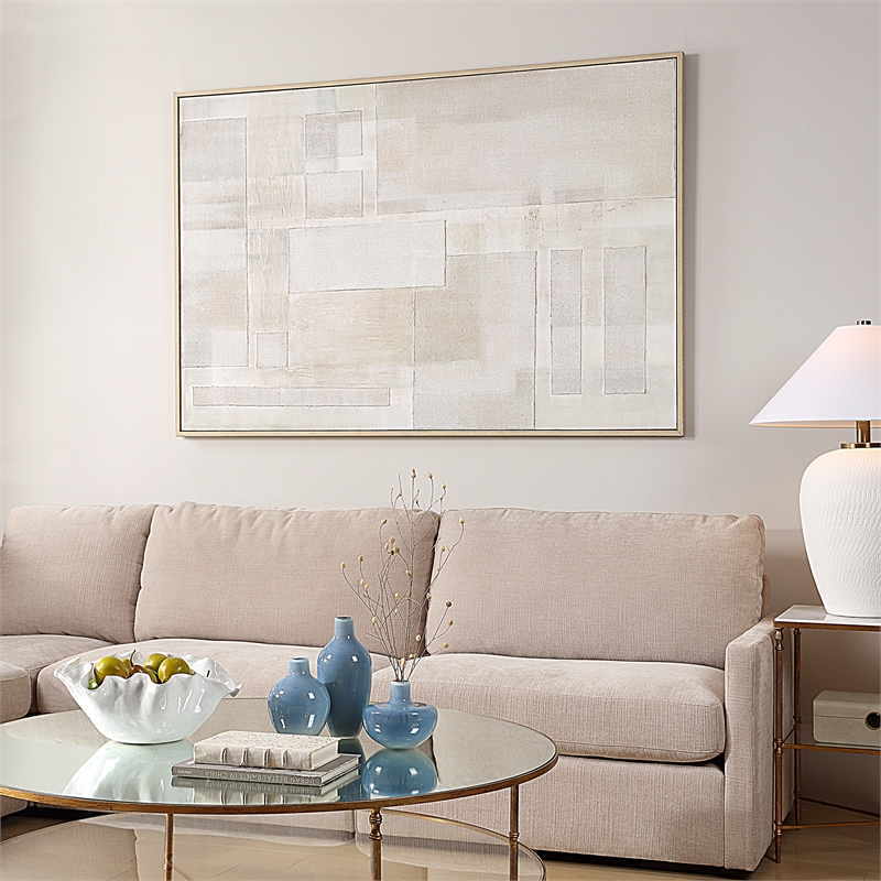 Uttermost Erase Canvas Abstract Art in Multi-Color