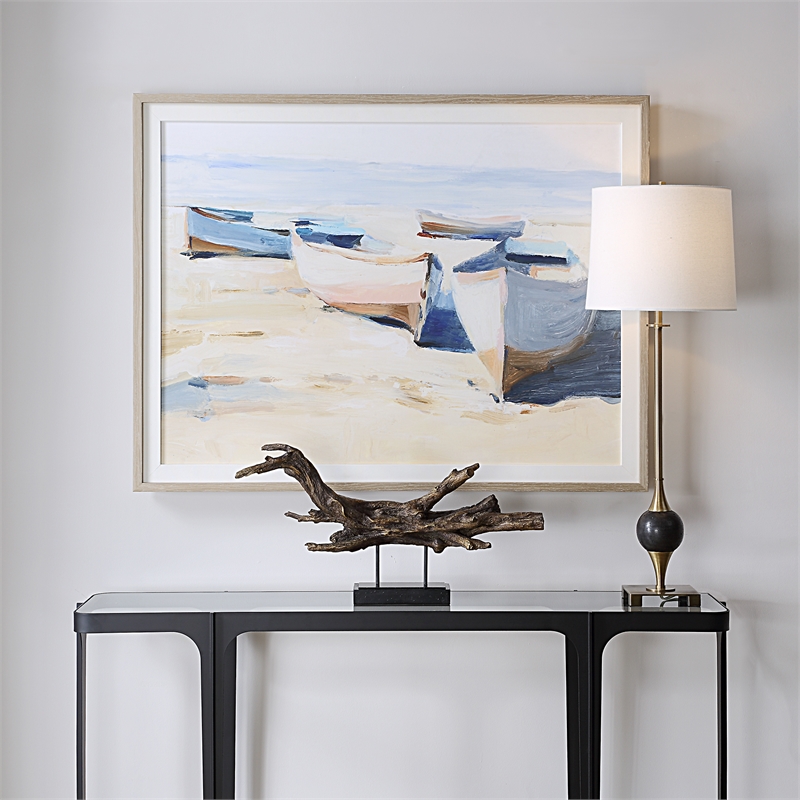 Uttermost Beached Boats Framed Print in Multi-Color