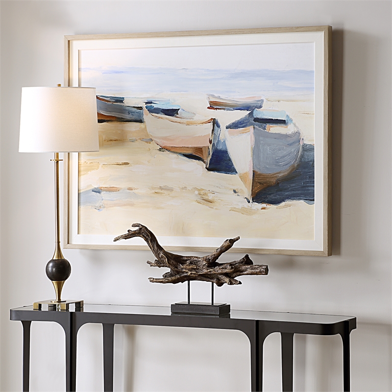 Uttermost Beached Boats Framed Print in Multi-Color