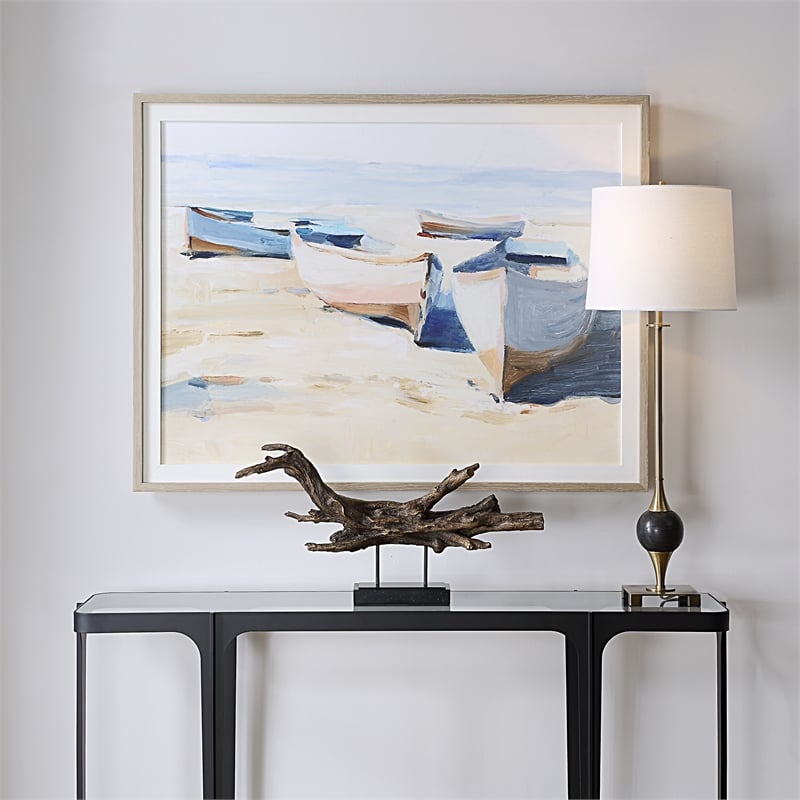 Uttermost Beached Boats Framed Print in Multi-Color