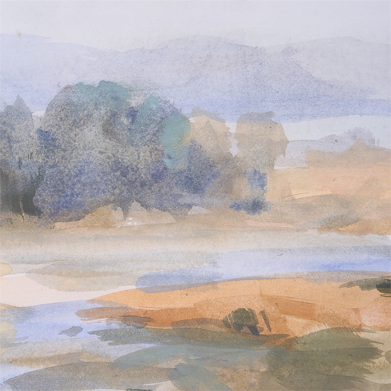 Uttermost River Afternoon Landscape Print in Multi-Color