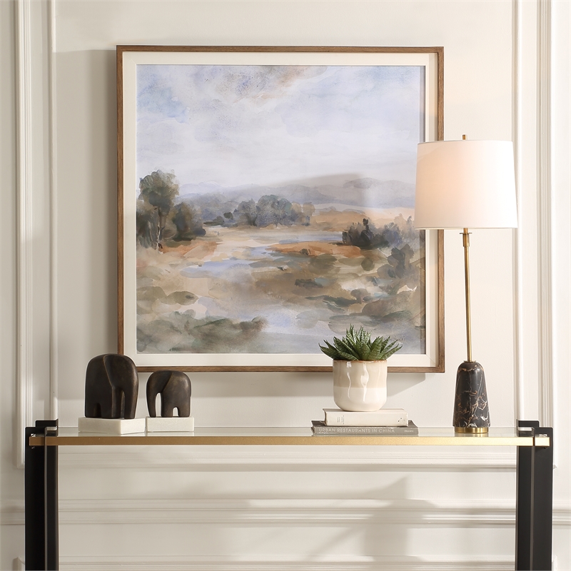 Uttermost River Afternoon Landscape Print in Multi-Color