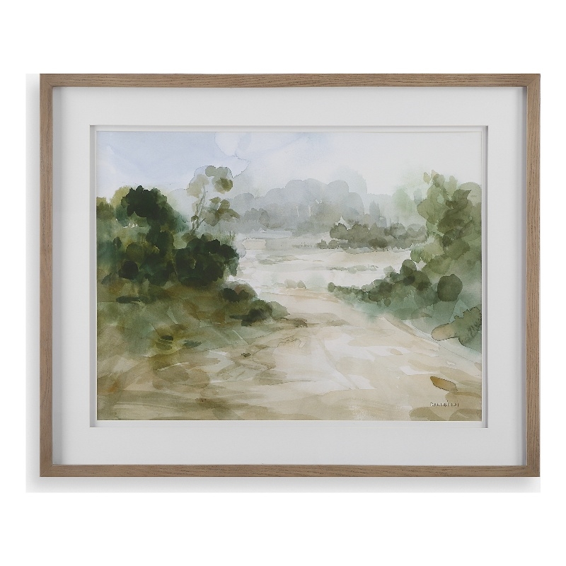 Uttermost Verdant Watercolor Landscape Print in Multi-Color