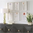 Uttermost Wild Flourish Framed Floral Prints in Multi-Color (Set of 6)