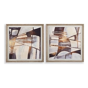 Uttermost Vetrina Framed Abstract Prints in Black (Set of 2)