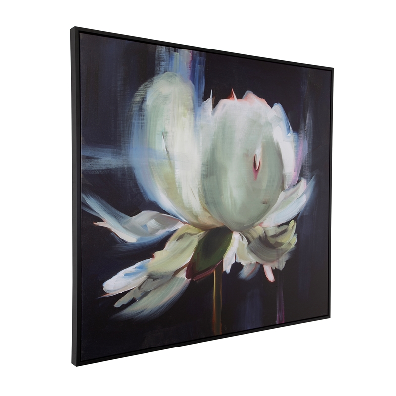 Uttermost Peony Framed Floral Art in Blue