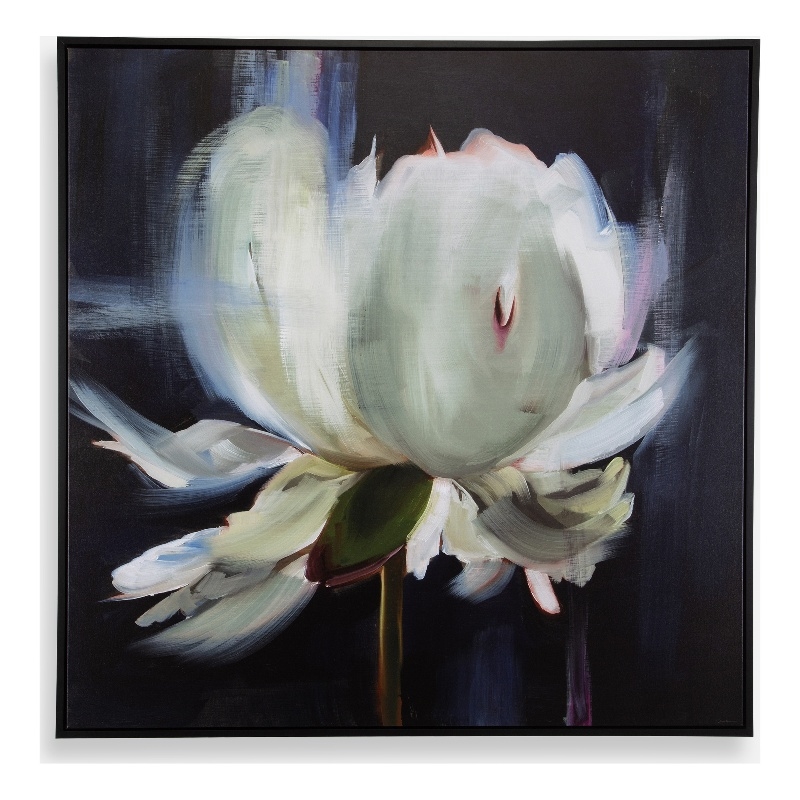 Uttermost Peony Framed Floral Art in Blue