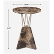 Uttermost Levitate Marble Accent Table in Brown