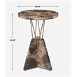 Uttermost Levitate Marble Accent Table in Brown