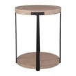 Uttermost Palisade Natural Round Side Table in Oak