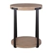 Uttermost Palisade Natural Round Side Table in Oak