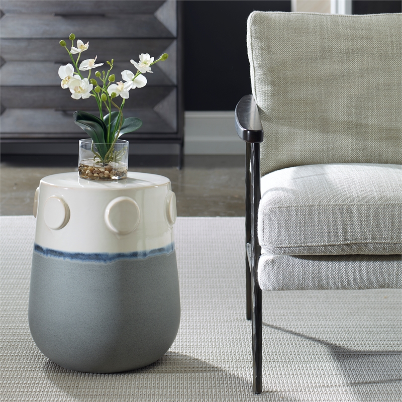 Uttermost Mulvane Ceramic Garden Stool in Multi-Color