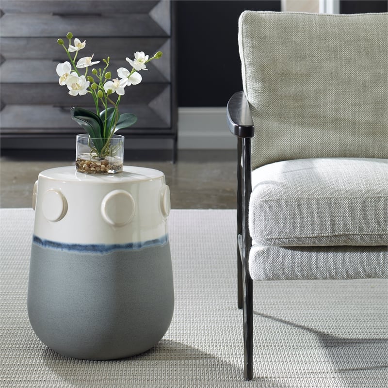 Uttermost Mulvane Ceramic Garden Stool in Multi-Color