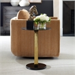 Uttermost Aperture Brass Accent Table