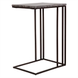Uttermost Theodore Travertine Accent Table in Bronze