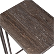 Uttermost Theodore Travertine Accent Table in Bronze