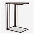 Uttermost Theodore Travertine Accent Table in Bronze
