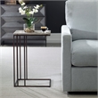 Uttermost Theodore Travertine Accent Table in Bronze