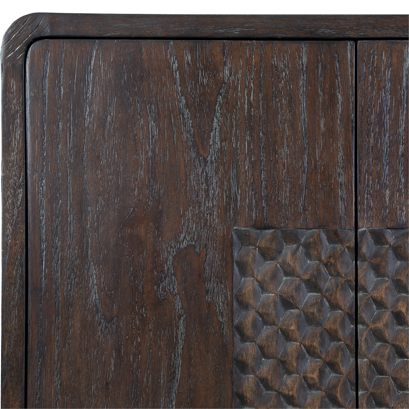 Uttermost Hausen 2 Door Mid-Century Cabinet in Dark Wood