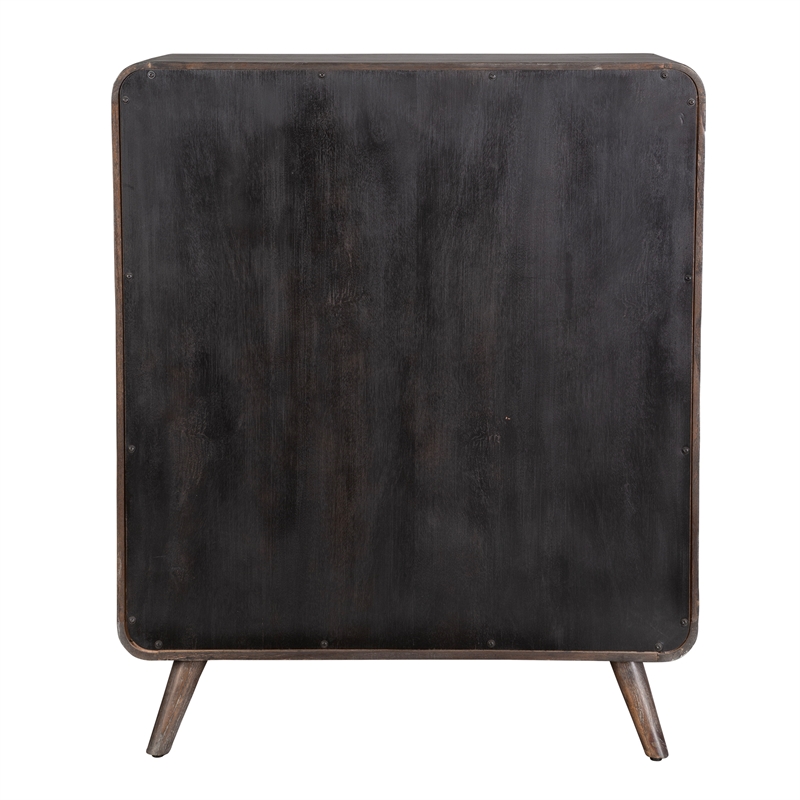 Uttermost Hausen 2 Door Mid-Century Cabinet in Dark Wood