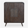 Uttermost Hausen 2 Door Mid-Century Cabinet in Dark Wood