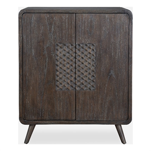 Uttermost Hausen 2 Door Mid-Century Cabinet in Dark Wood